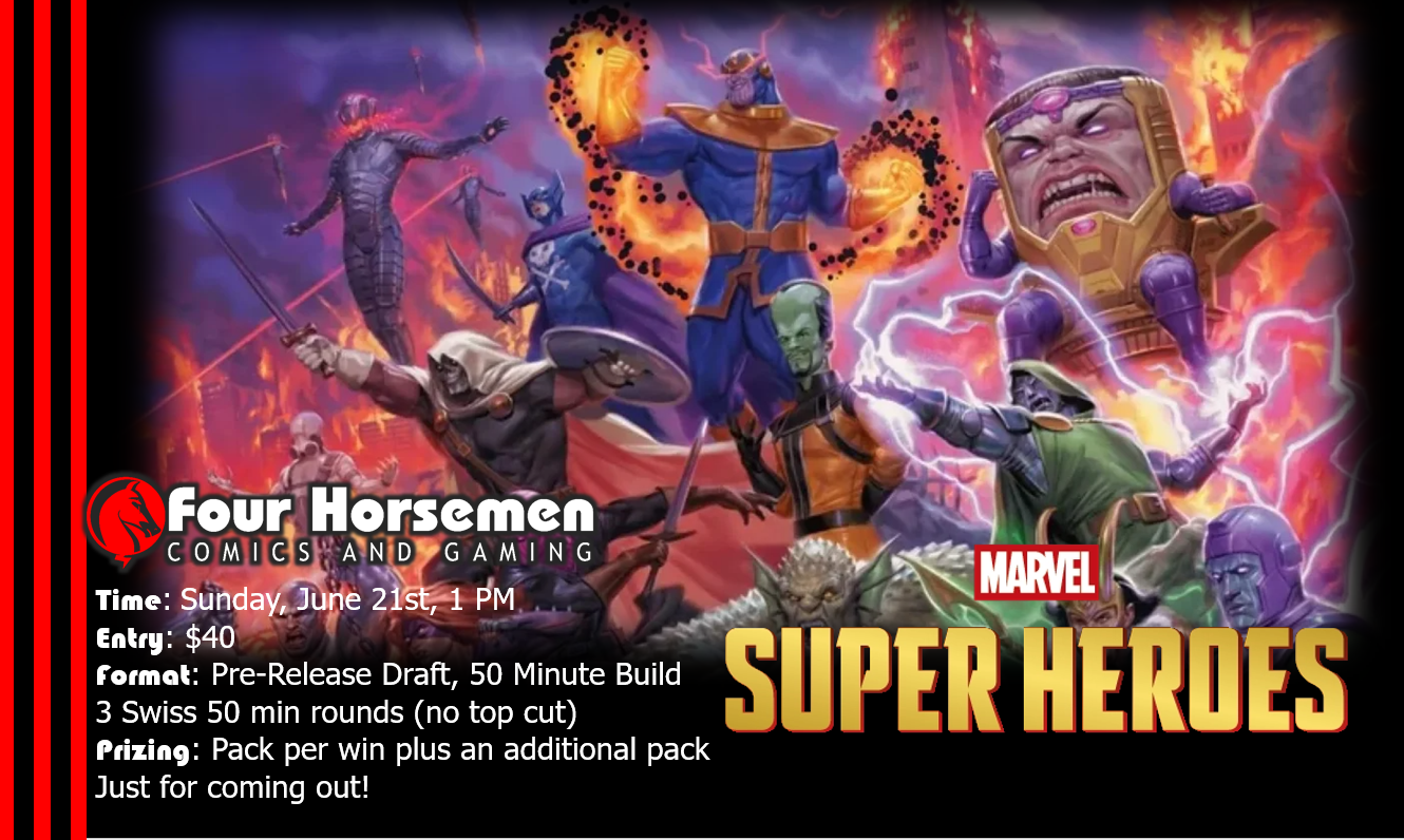 MTG Marvel Superheroes Pre-Release, Sunday July 21st, 2026