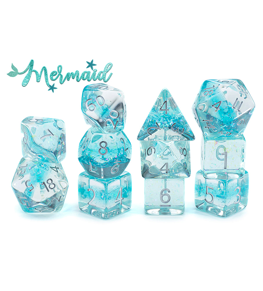 “Mermaid” Holographic Dice