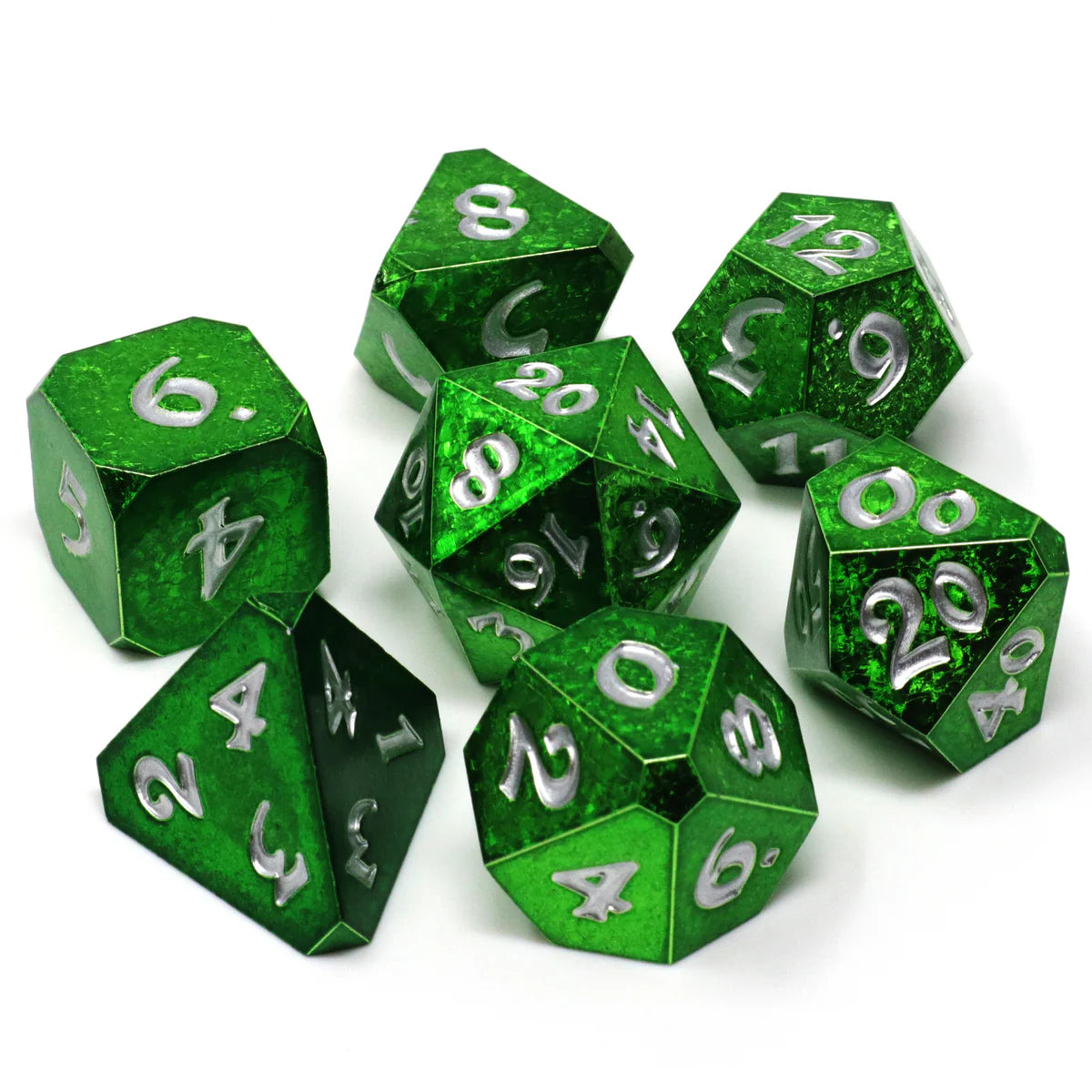 Die Hard Dice:  7pc RPG Set - Thornsinger with Silver
