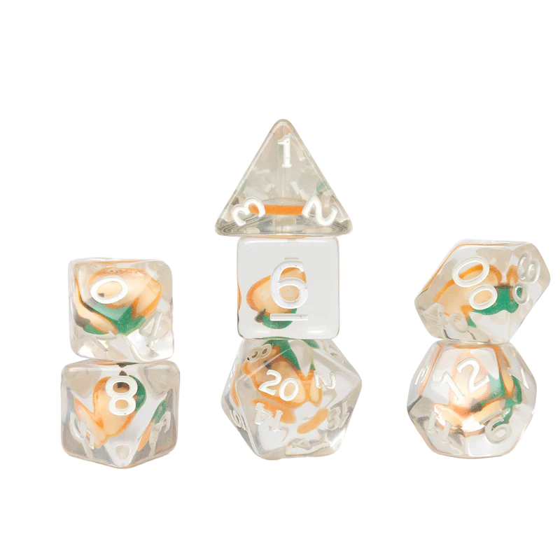 RPG Dice Set (7): Fruit Slice - Peach