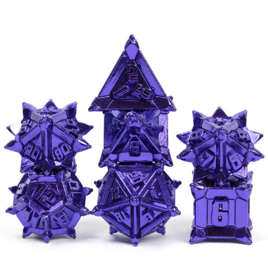 Purple Flail - METAL RPG DICE SET