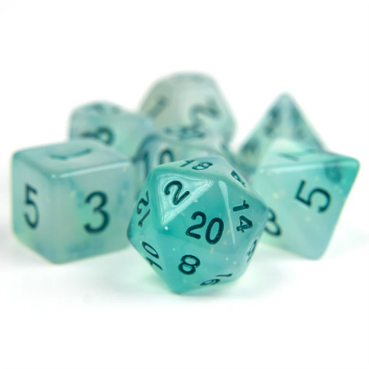 RPG Dice Set (7): Frosted Glowworm