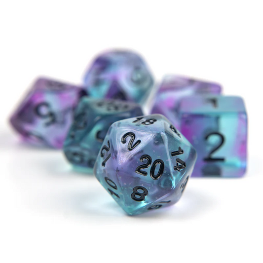 RPG Dice Set (7): Peacock Glowworm
