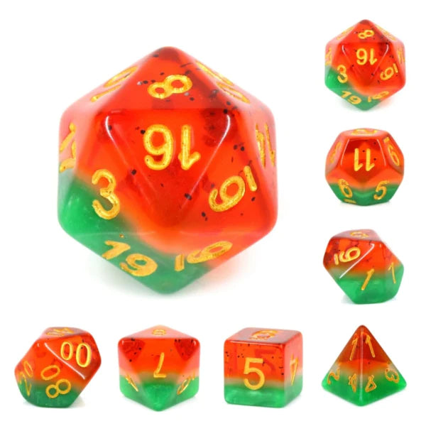 Foam Brain Games: Watermelon RPG Dice Set