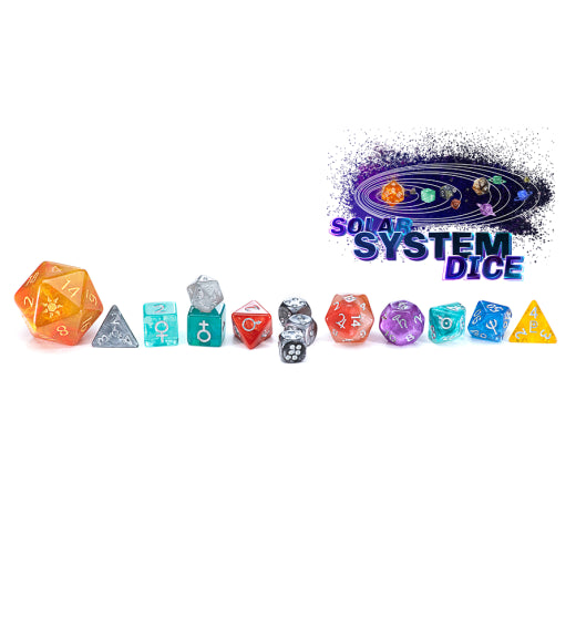 “Solar System Dice” Specialty 14-Die Dice Set