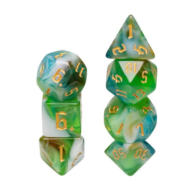 Foam Brain Games Plastic Dice Spring Breeze RPG Dice Set