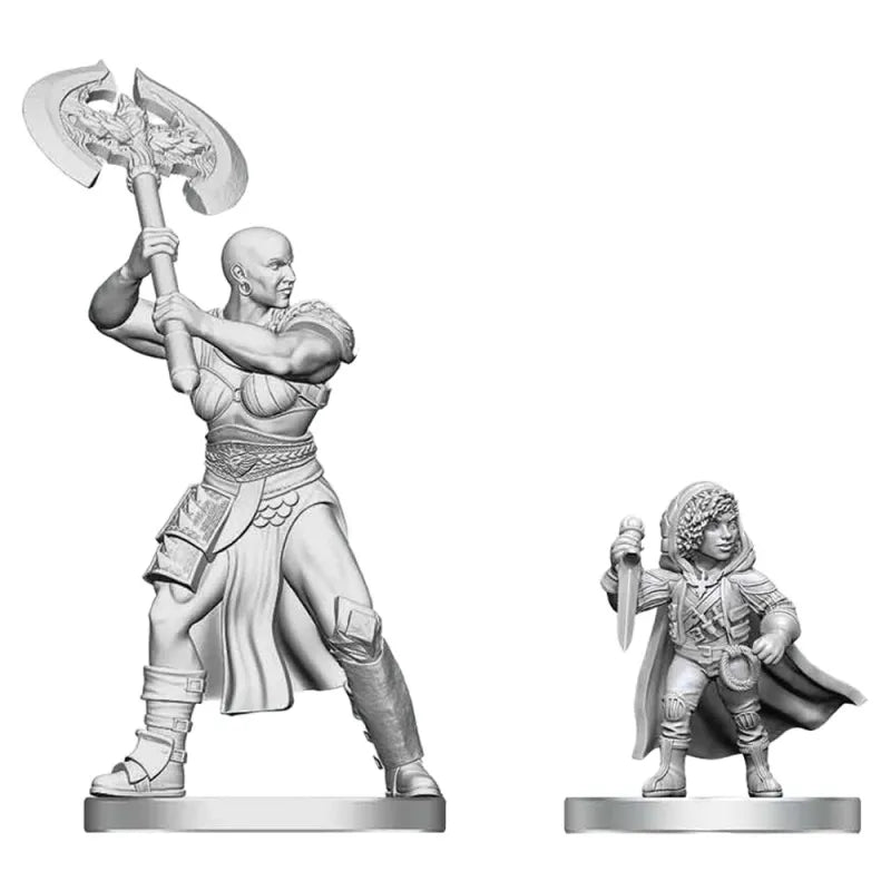 D&D Nolzur's Marvelous Unpainted Minis: Goliath Barbarian & Halfling Rogue