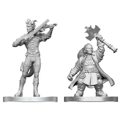 D&D Nolzur's Marvelous Unpainted Minis: Tiefling Bard & Dwarf Cleric