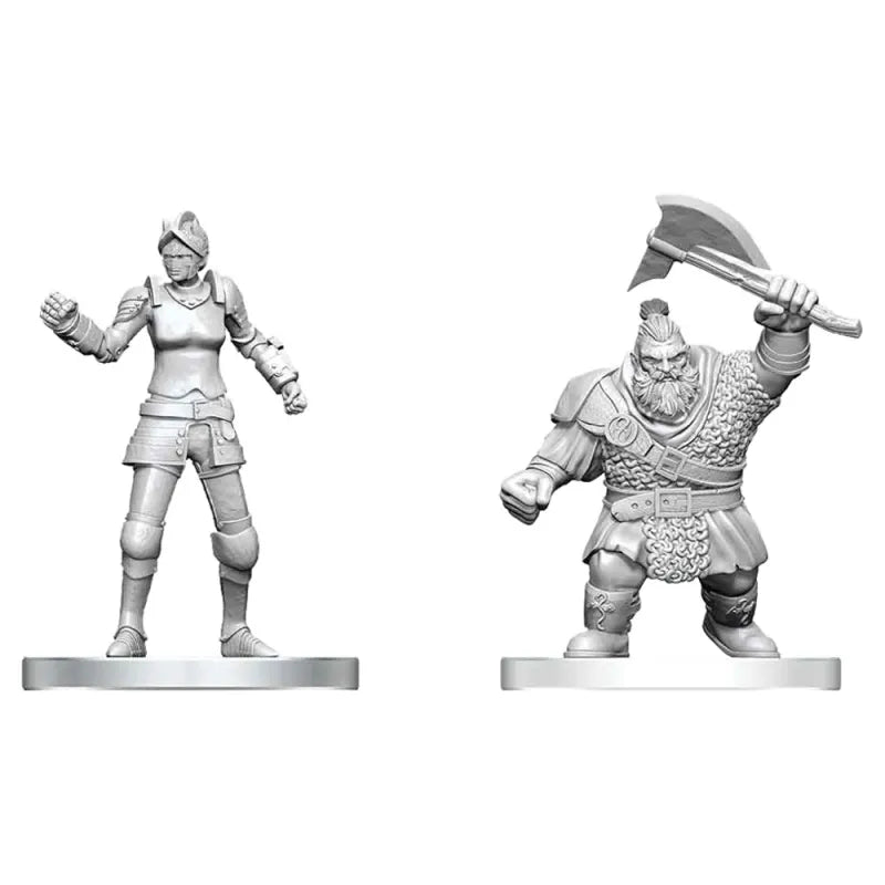 D&D Nolzur's Marvelous Unpainted Minis: Cultist of Bane & Dwarf Zhentilar Soldier