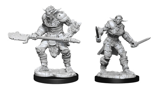 D&D Nolzur's Marvelous Miniatures: Bugbear Barbarian (Male) & Bugbear Rogue (Female)