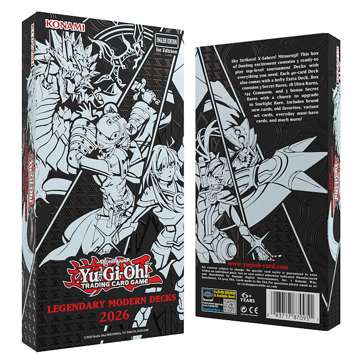 Yu-Gi-Oh: Legendary Modern Decks 2026 (3 Decks)