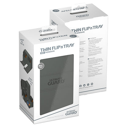 Deck Case: Twin Flip´n´Tray 200+ Standard Size Monocolor- Grey