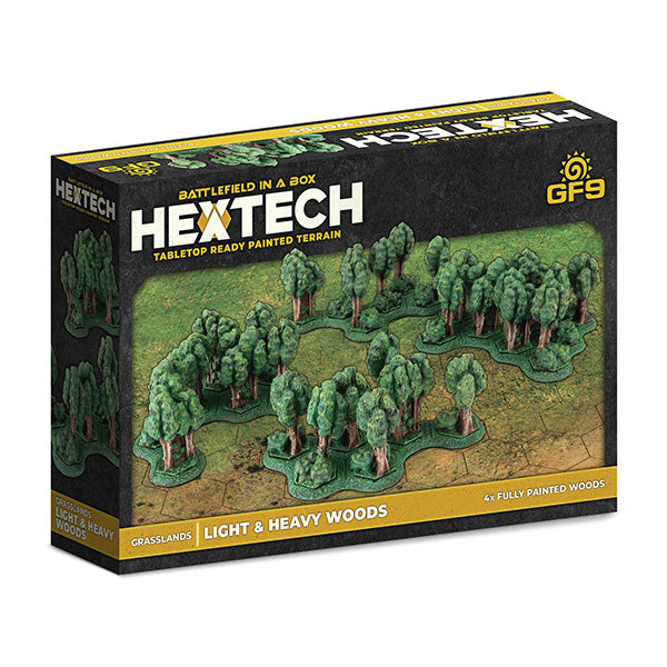 Battlefield in a Box: Hextech Terrain - Grasslands | Light & Heavy Woods (x4 New Bases)