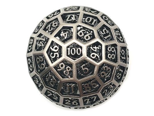 Old School Dice: Hollow Metal 50mm D100- Dragon's Head