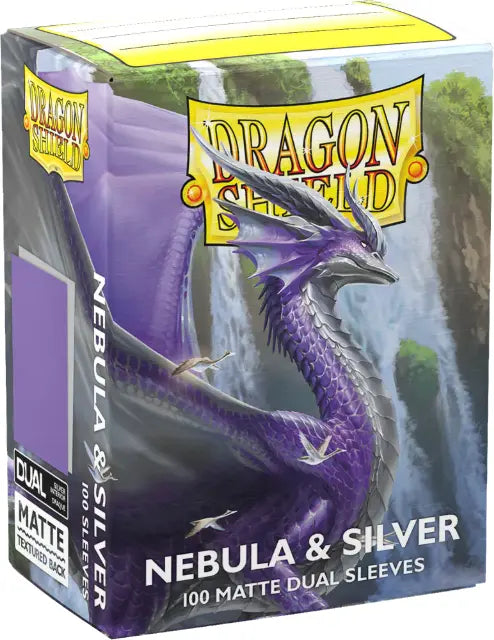 Dragon Shield Sleeves: Matte Dual - Nebula & Silver (100)