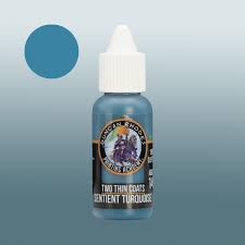 Sentient Turquoise - two thin coats