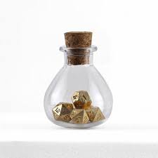 Unseelie Mini Metal RPG Dice Set - Gold