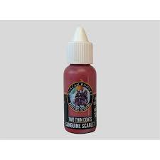 Sanguine Scarlet - two thin coats
