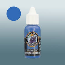 Witching Hour Blue - two thin coats