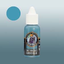 Cursed Blue - two thin coats
