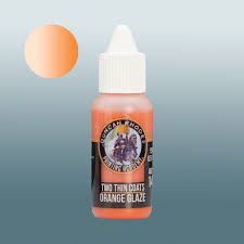 Orange Glaze - two thin coats