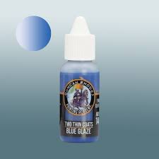 Blue Glaze - two thin coats