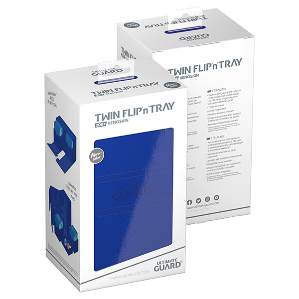 Deck Case: Twin Flip´n´Tray 200+ Standard Size Monocolor- Blue