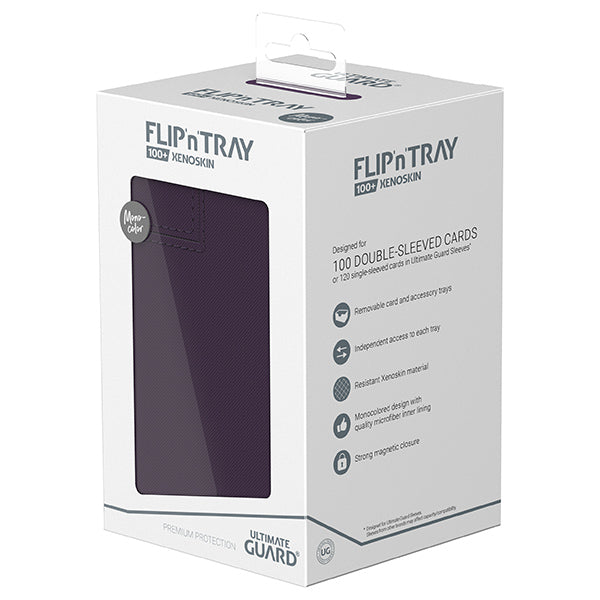 Deck Case: Twin Flip´n´Tray 100+ Standard Size Monocolor- Purple