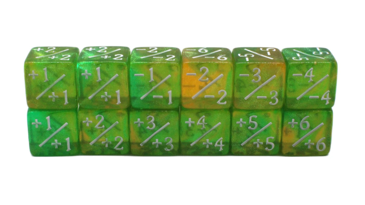 Old School Dice: +/- Counter Dice 12ct Set