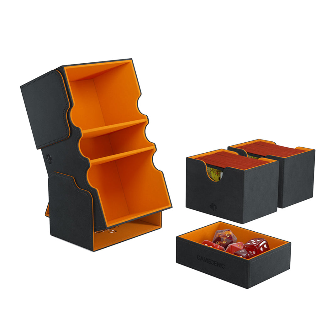 Stronghold 200+ Deck Box: XL Black/Orange