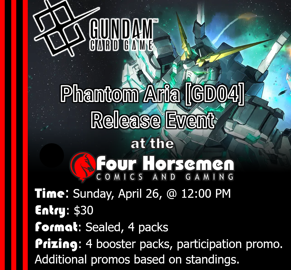 Gundam Card Game: Phantom Aria [GD04] Release Event - Sunday, April 26th, 2026