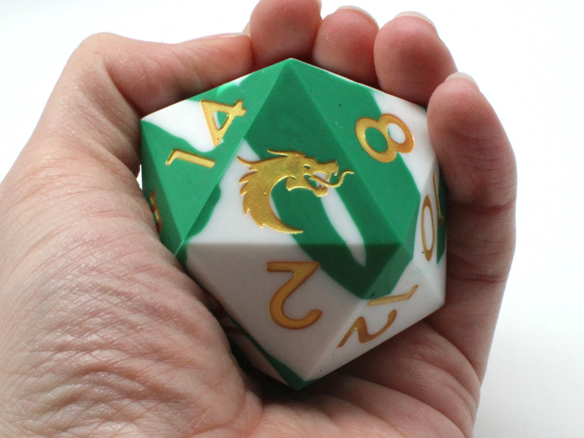 Old School Dice: Multi-Colored 50mm Silicone Large D20