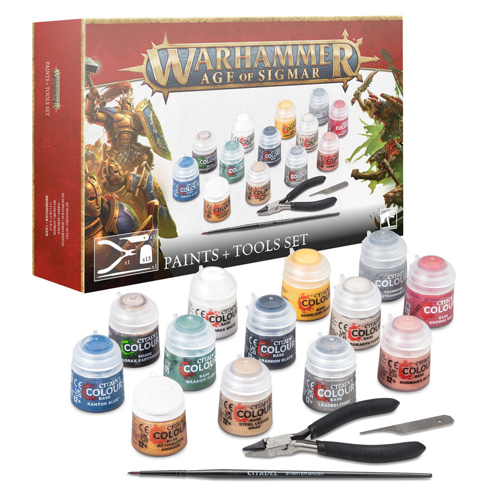Warhammer Age of Sigmar: Paints + Tools set