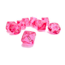 Translucent: Pink/white Ten d10 Set