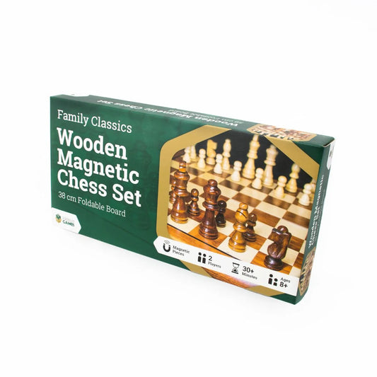 LPG Classics: Wooden Magnetic Chess Set 38cm Foldable Board