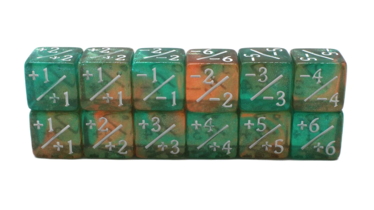 Old School Dice: +/- Counter Dice 12ct Set