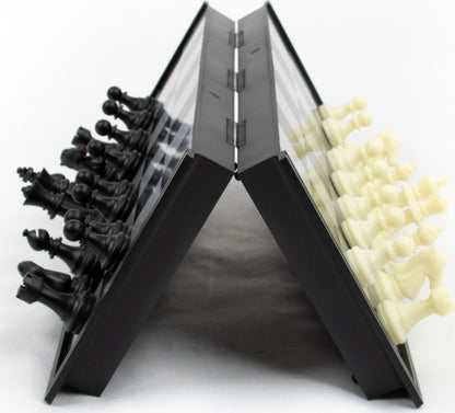 LPG Classics: Plastic Magnetic Travel Chess Set - 20 cm Foldable Board
