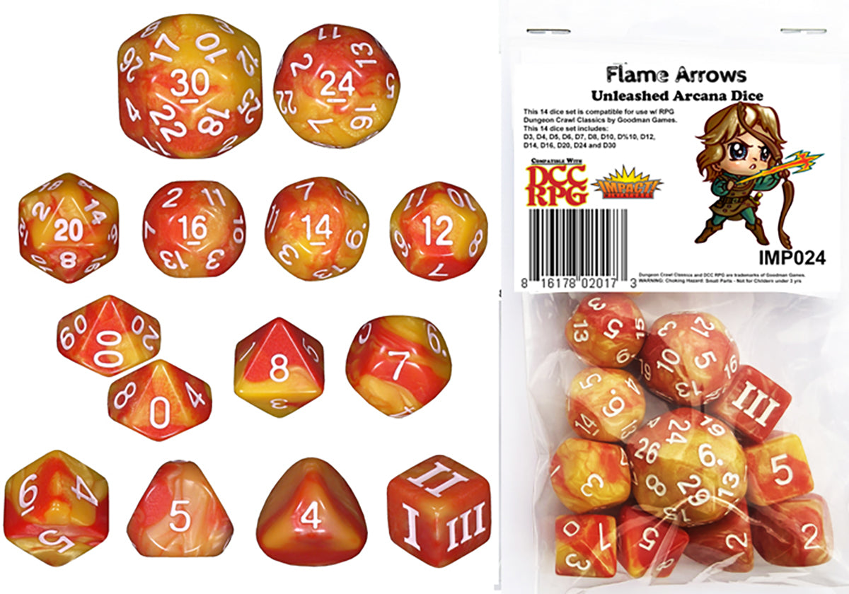 Impact! Unleashed Arcana Dice - Flame Arrows