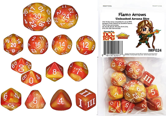 Impact! Unleashed Arcana Dice - Flame Arrows