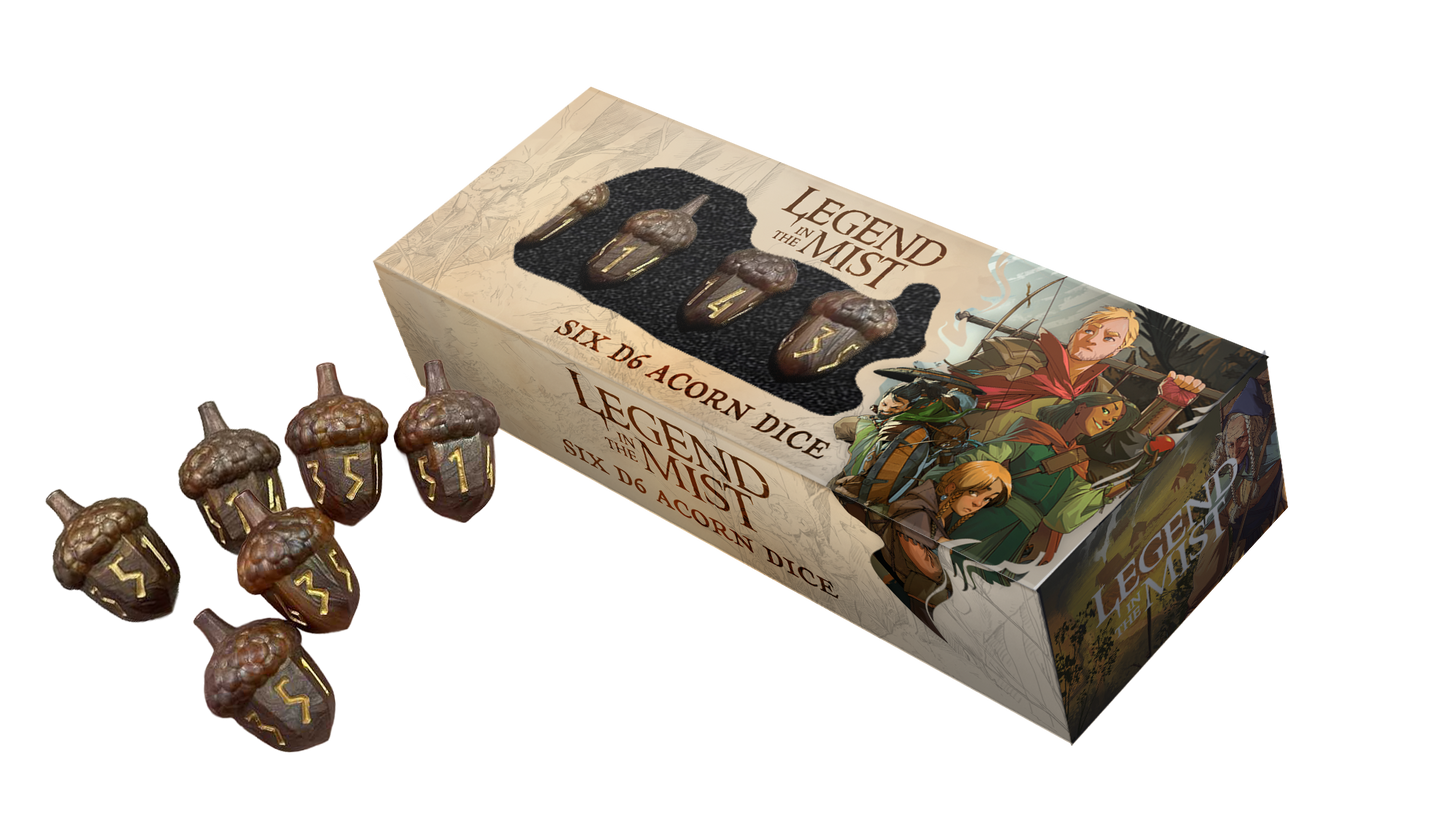Legend in the Mist: Resin Acorn Dice Set