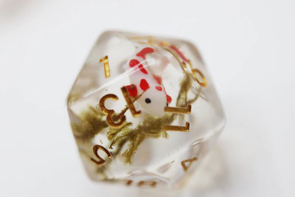 Foam Brain Games: Red Koi Fish RPG Dice Set