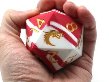 Old School Dice: Multi-Colored 50mm Silicone Large D20