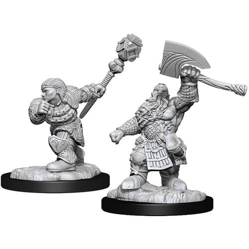 D&D Nolzur's Marvelous Miniatures: Dwarf Fighter & Dwarf Cleric