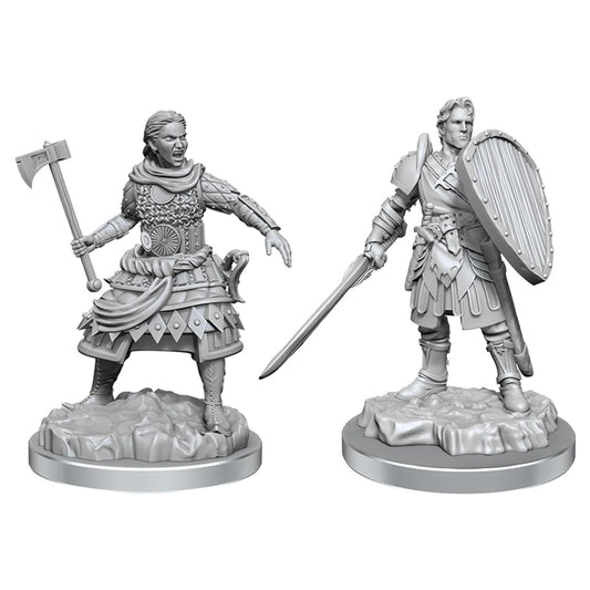 D&D Nolzur's Marvelous Miniatures: Human Fighters (Male & Female)