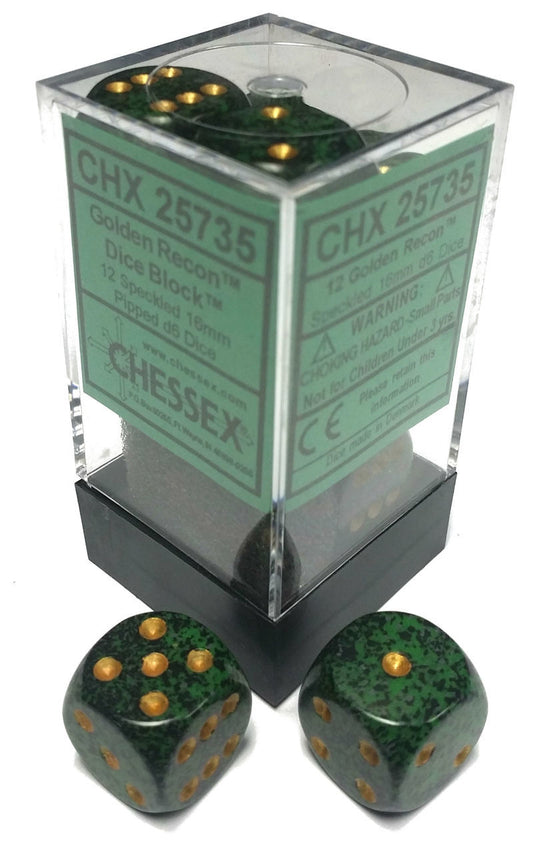 Speckled: 16mm D6 Golden Recon (12)