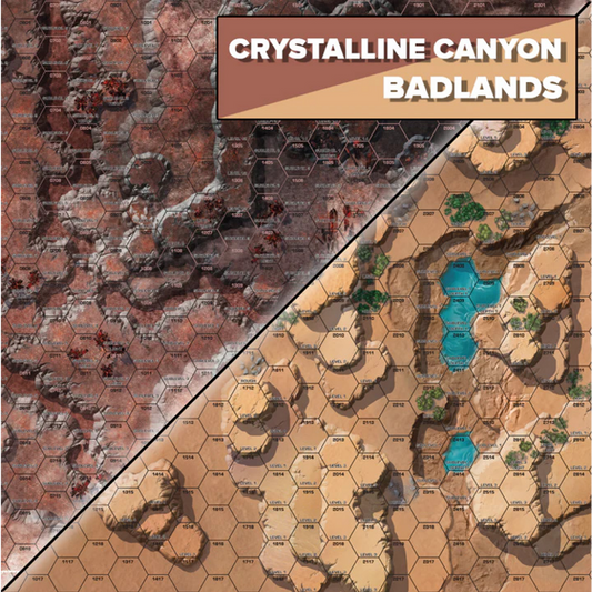 BattleTech: Battle Mat - Alien Worlds - Crystalline Canyon/Badlands