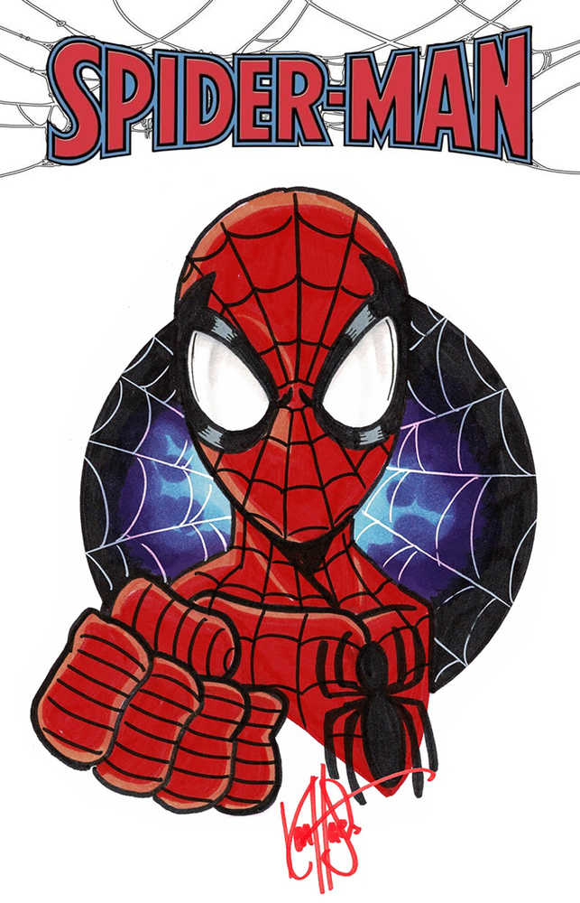 Df Spiderman #1 Blank Haeser Spiderman Signed Sketch