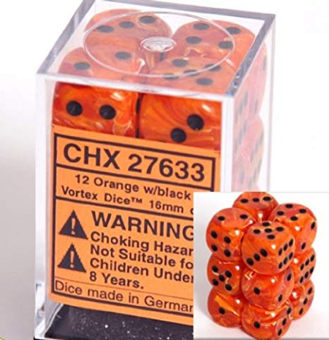 Vortex: 16mm D6 Orange/Black (12)