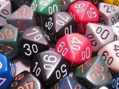 Opaque: Tens10 Poly Assorted Bag of Dice (50)