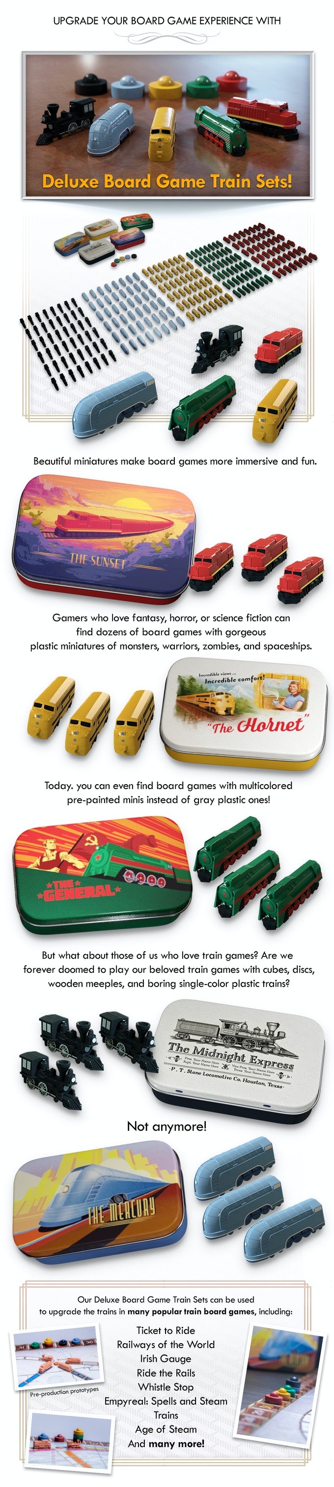 Little Plastic Train Company Deluxe Board Game Train Sets: The General